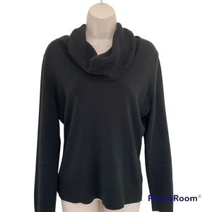 New York & Company Black Turtle Neck Sweater Top Size Medium Acrylic